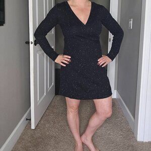 Black Speckled Sweater Dress